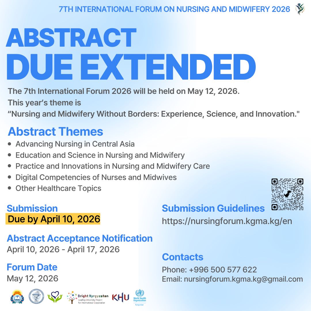 [Abstract Submission Deadline — Extended!]  7th International Nursing Forum 2026, “Nursing and Midwifery Without Borders: Experience, Science, and Innovation.”