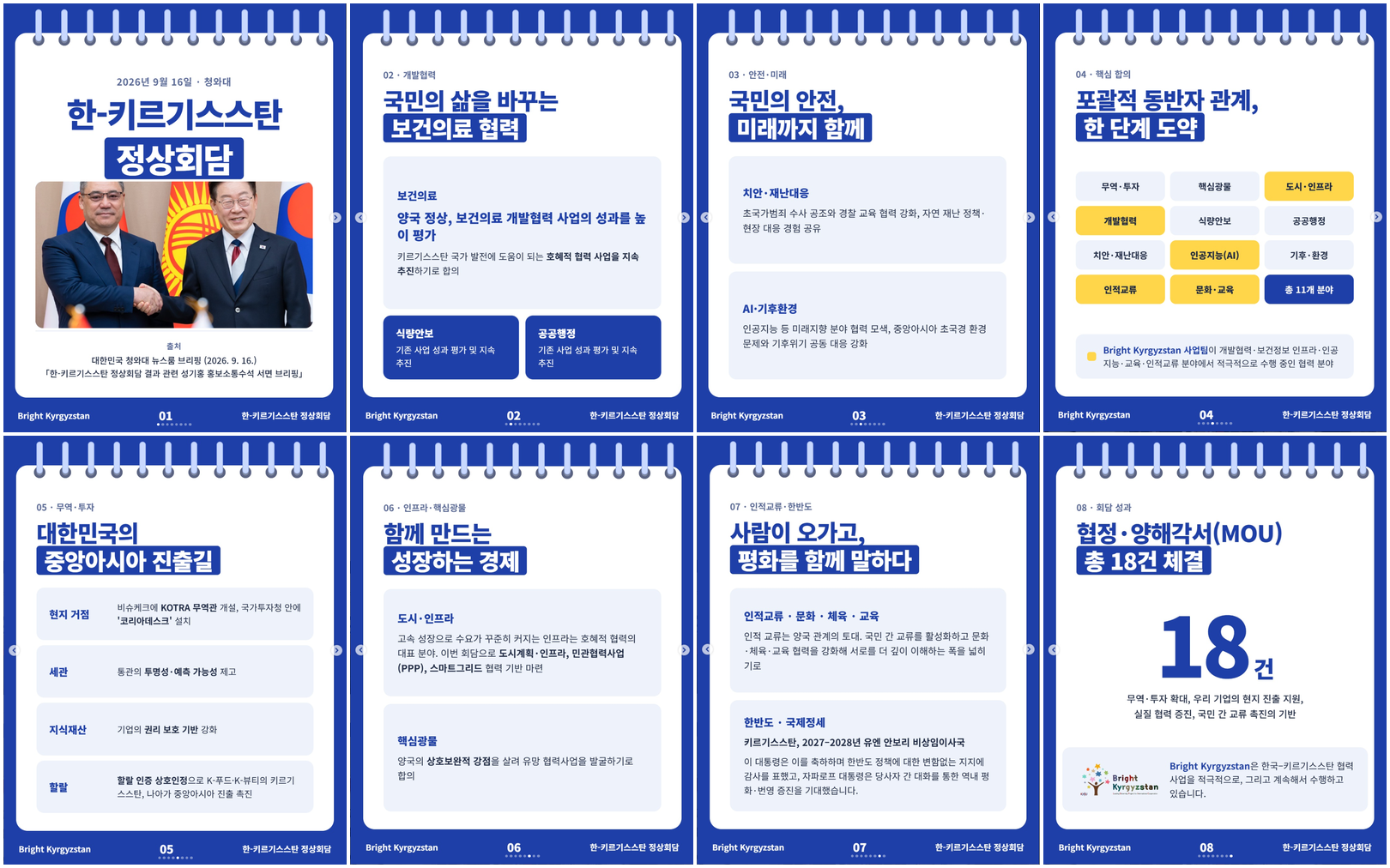 [BK-LUPIC 소식] 한-키르기스스탄 정상회담, 보건의료 등 협력 확대